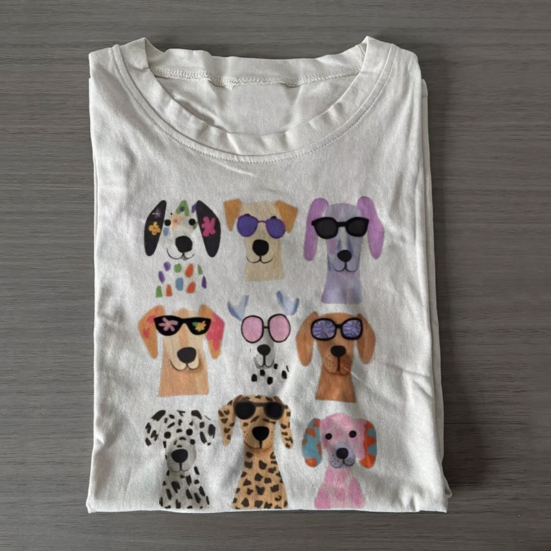 Cute Dog Colorful Puppy T-shirt
