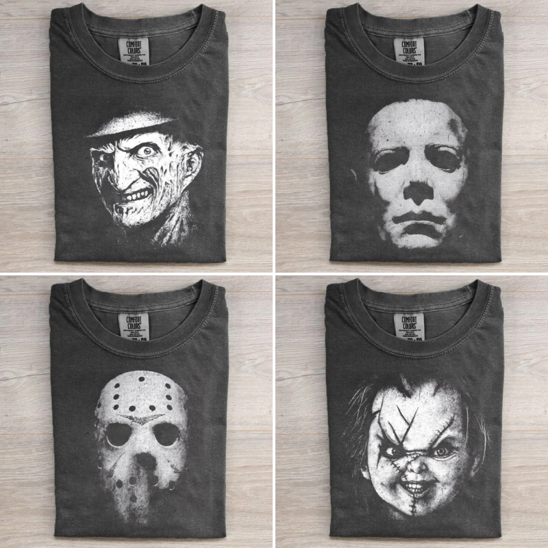 Vintage Horror Movie Graphic T-shirt