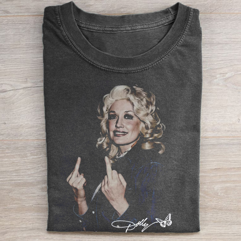 Vintage Dolly Middle Finger T-shirt