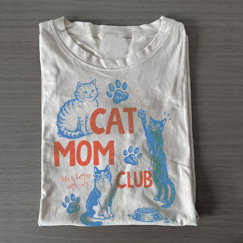 Cat Mom Club T-shirt