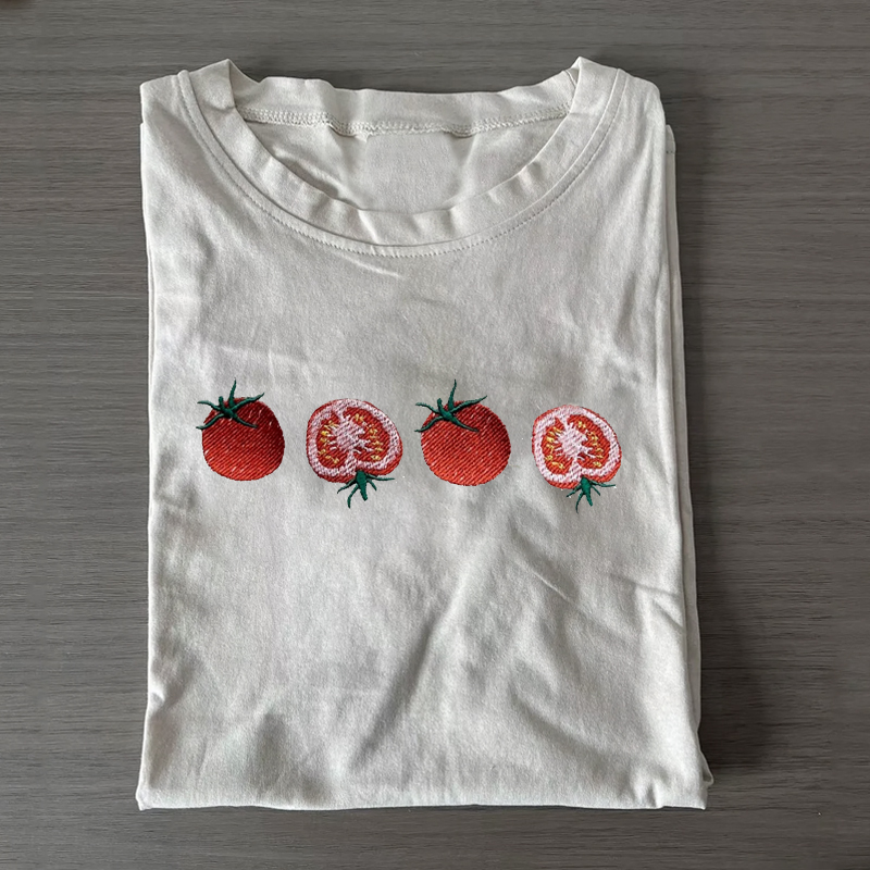 Tomato Girl Summer Embroidered T-shirt