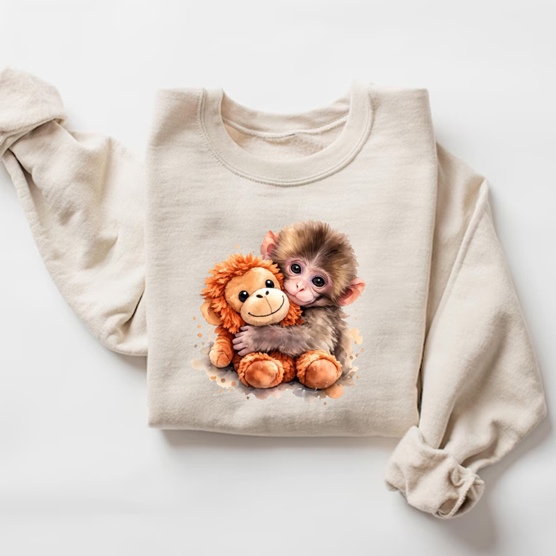 Retro Monkey Baby Punch Sweatshirt