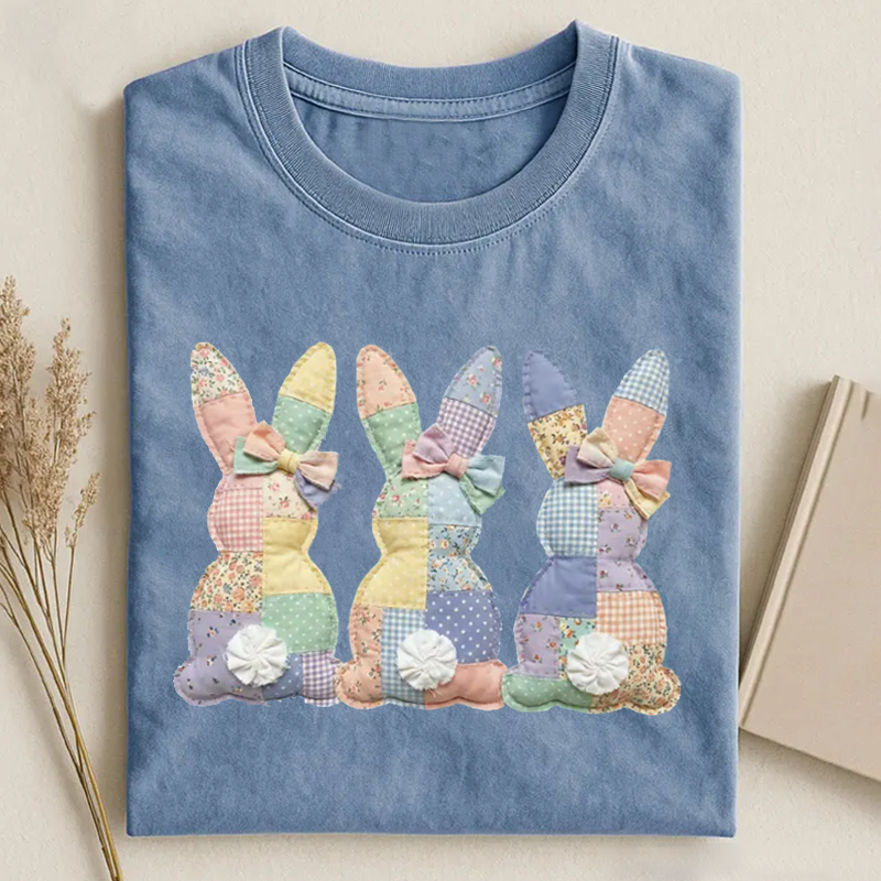 Faux Patchwork Bunny T-shirt