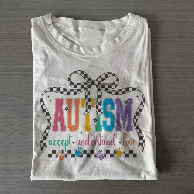 Checkered Autism Awareness T-shirt