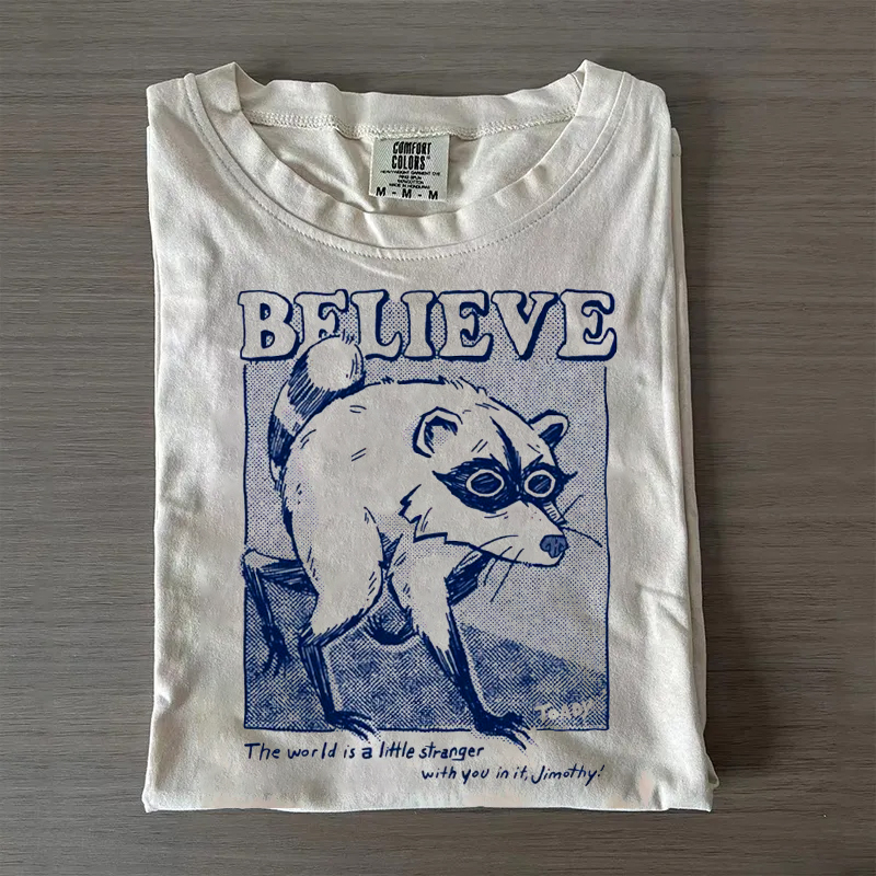 JIMOTHY BELIEVE Seattle Raccoon Cryptid  T-shirt