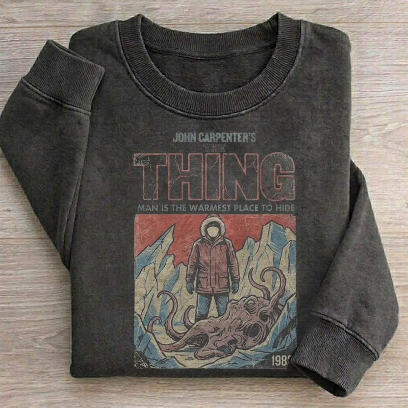 Vintage Horror Movie Graphic Sweatshirt