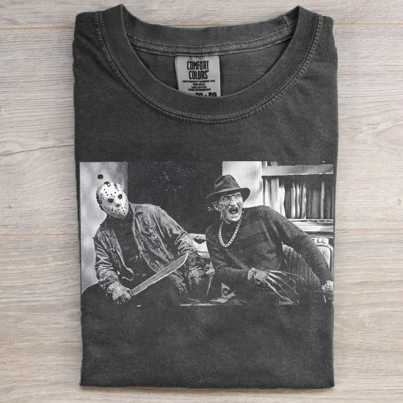 Retro Horror Movie Graphic T-shirt