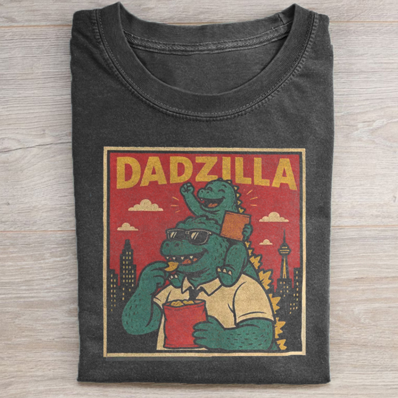 Dadzilla Fathers Day Graphic T-shirt
