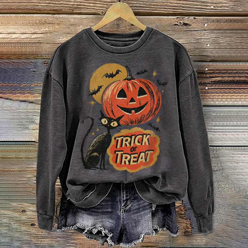Black Cat Pumpkin Sweatshirt