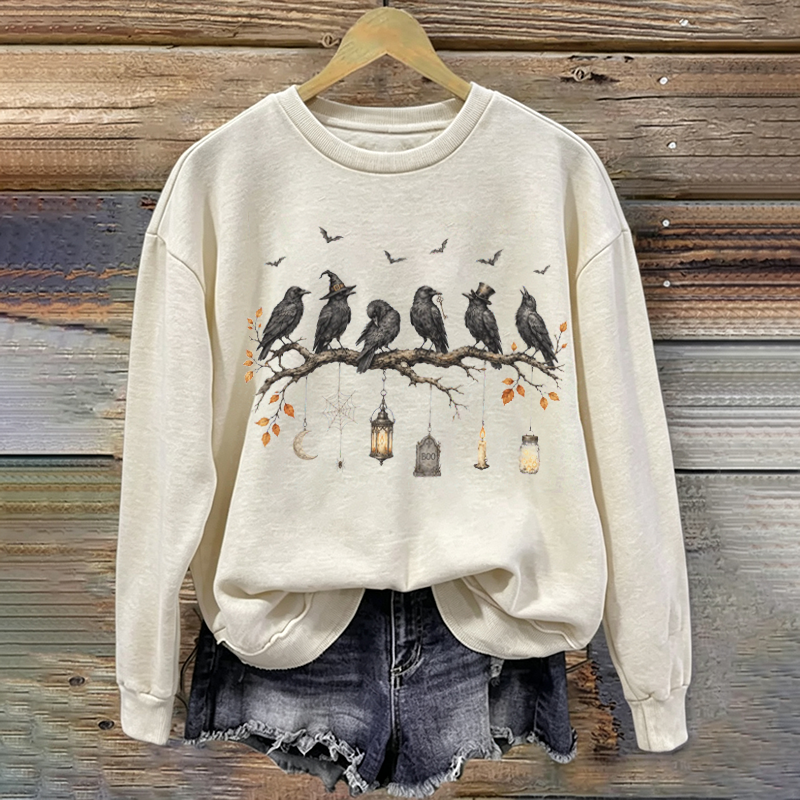 Black Crow Halloween Sweatshirt