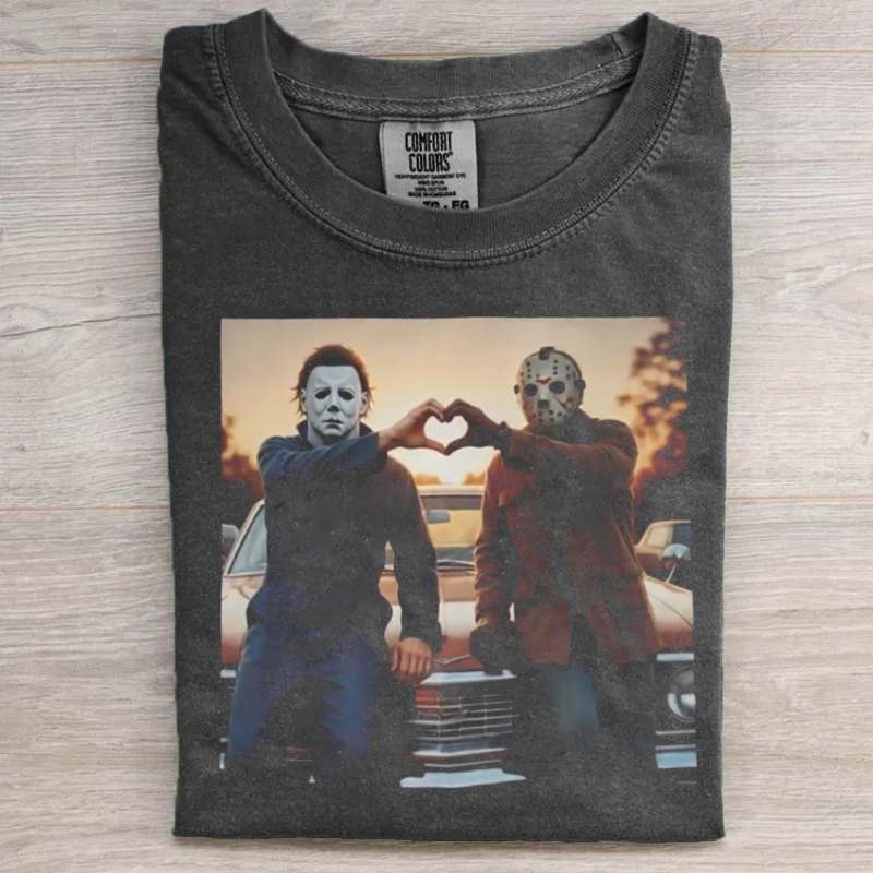 Vintage Horror Movie Character Halloween T-shirt