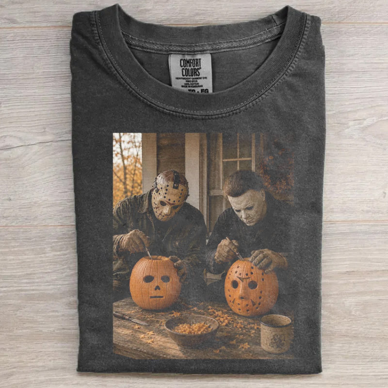 Vintage Pumpkin Carving Horror T-shirt