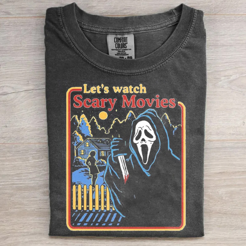 Vintage Horror Movie Graphic T-shirt