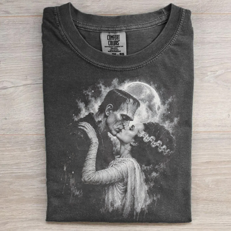 Retro Halloween Couples T-shirt