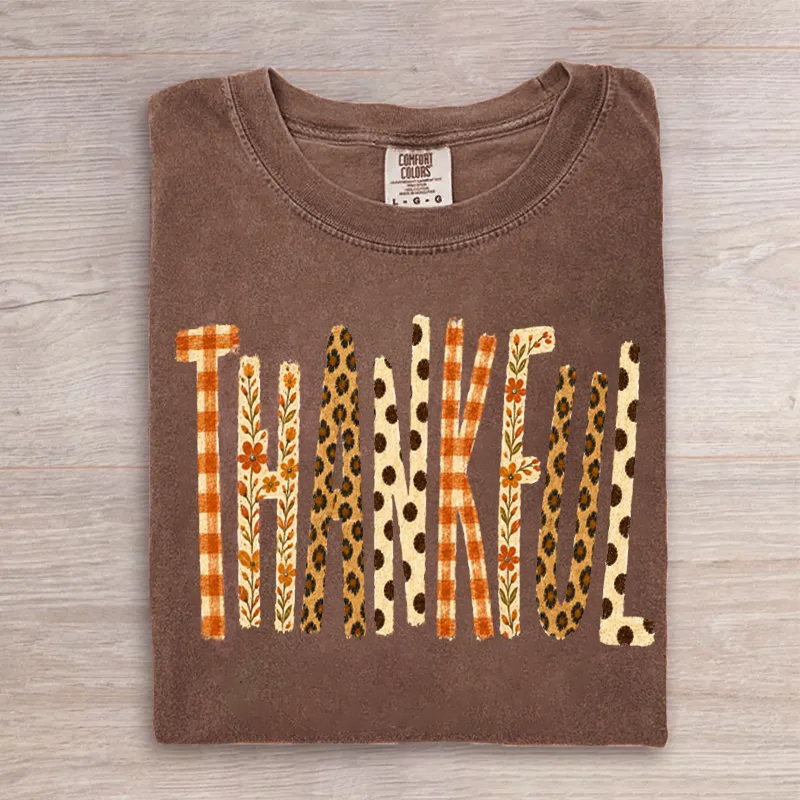 Fall Thankful Leopard T-shirt