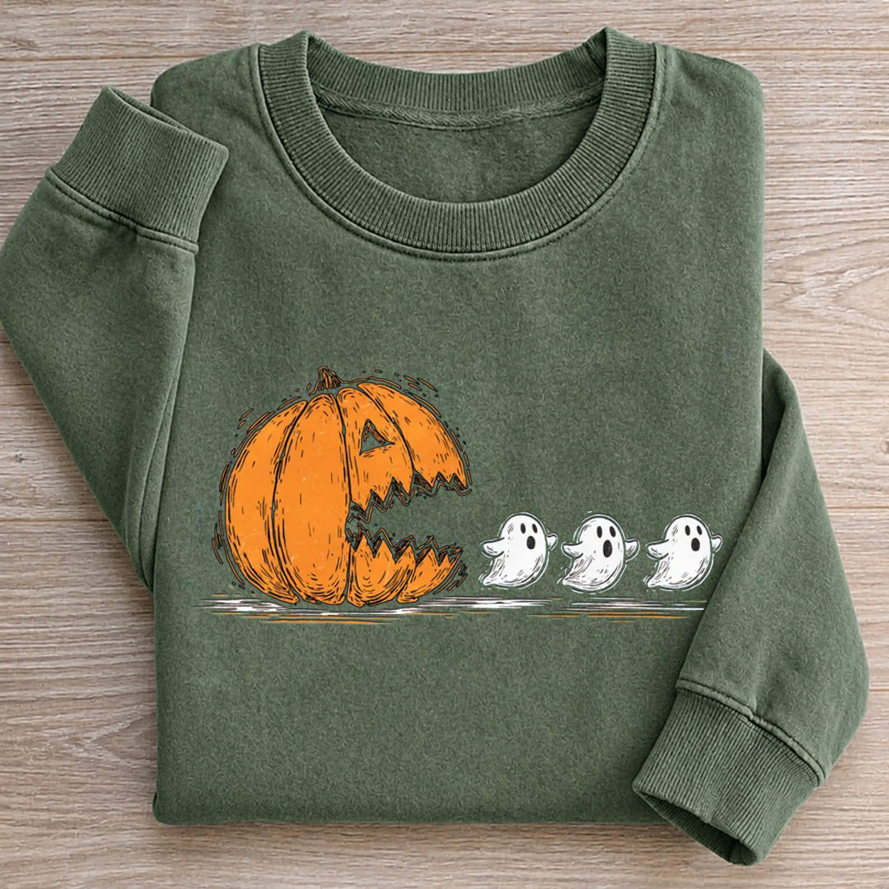 Halloween Pumpkin Eat Ghosts Sweatshirt