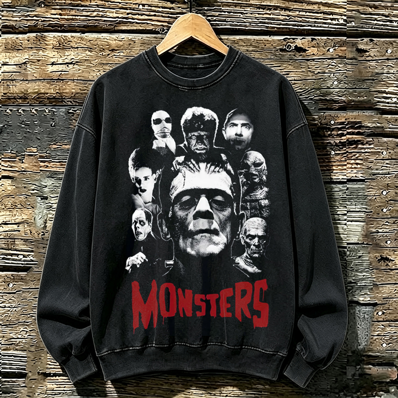 Retro Halloween Monster Sweatshirt