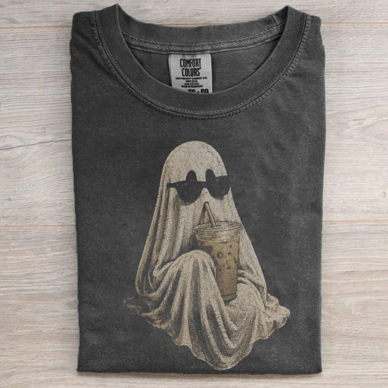 Ghost Drinking Coffee T-shirt