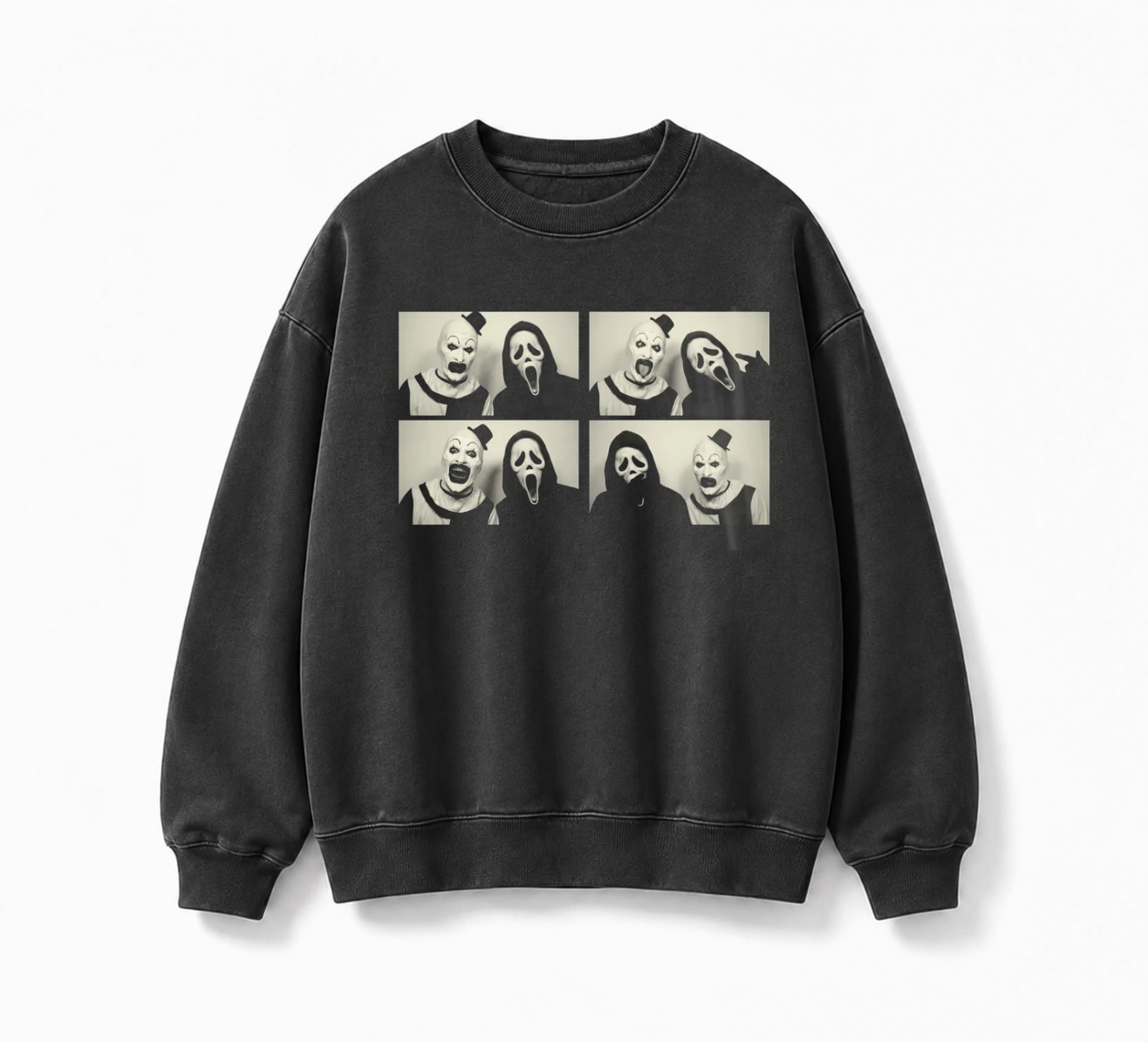 Art the Clown & Ghostface Photo Booth Sweatshirt