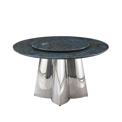 Montary 53.3" Sintered Stone Dining Table with 31.5" Round Turntable