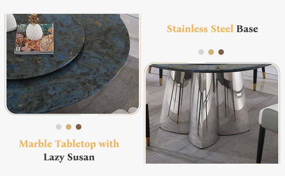 Marble Round Dining Table 3
