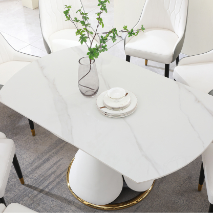Montary Stylish Modern Sintered Stone Dining Table Multifunctional Simple Extending Dining Table