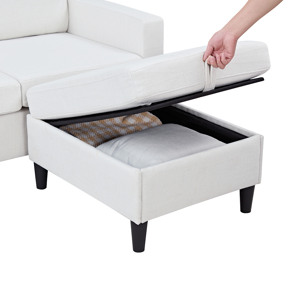 Montary Convertible Sectional Sofa Couch L-Shaped Couch with Storage and USB Charging