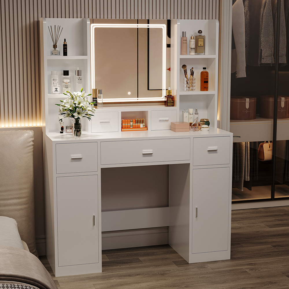Montary Smart Mirror Dressing Table with Drawers and Storage Cabinet