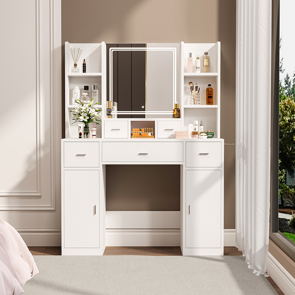 Montary Smart Mirror Dressing Table with Drawers and Storage Cabinet