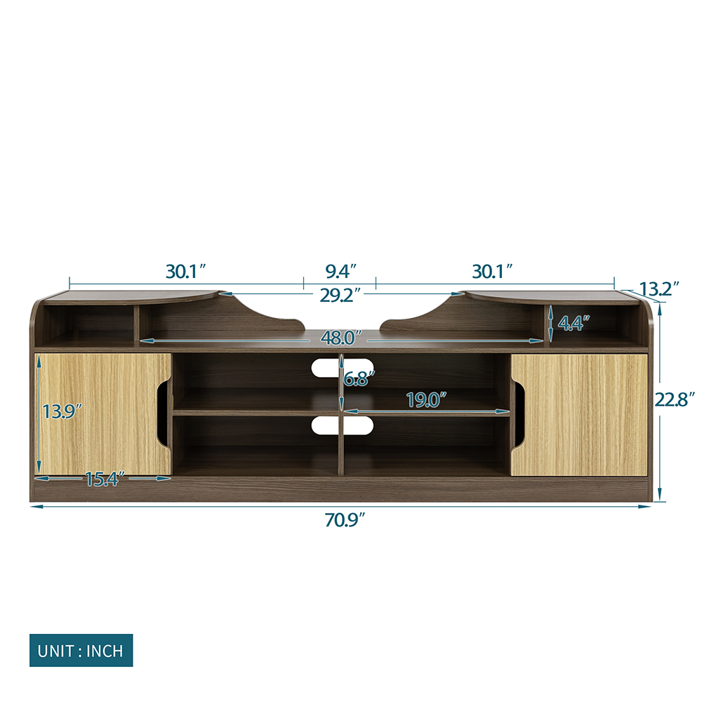 Montary 70.87" Morden TV Stand,High Glossy Front TV Cabinet