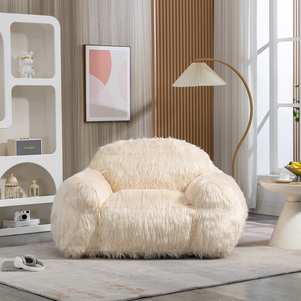 Montary Bean Bag Chair Lazy Sofa High Density Foam Padded Modern Accent Chair