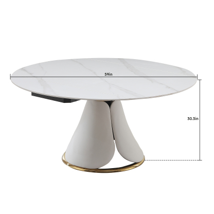 Montary Stylish Modern Sintered Stone Dining Table Multifunctional Simple Extending Dining Table