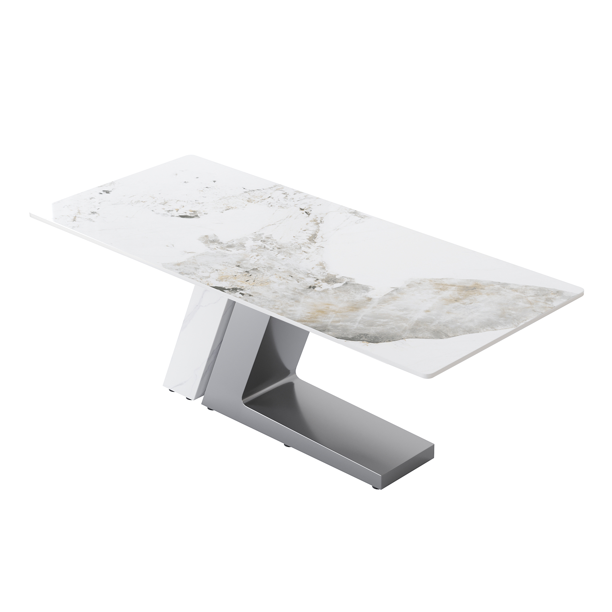 Montary® 71-Inch Z-Type Modern Pandora Sintered Stone Dining Table