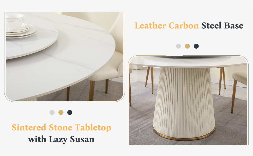 Round Dining Table with Lazy Susan 3