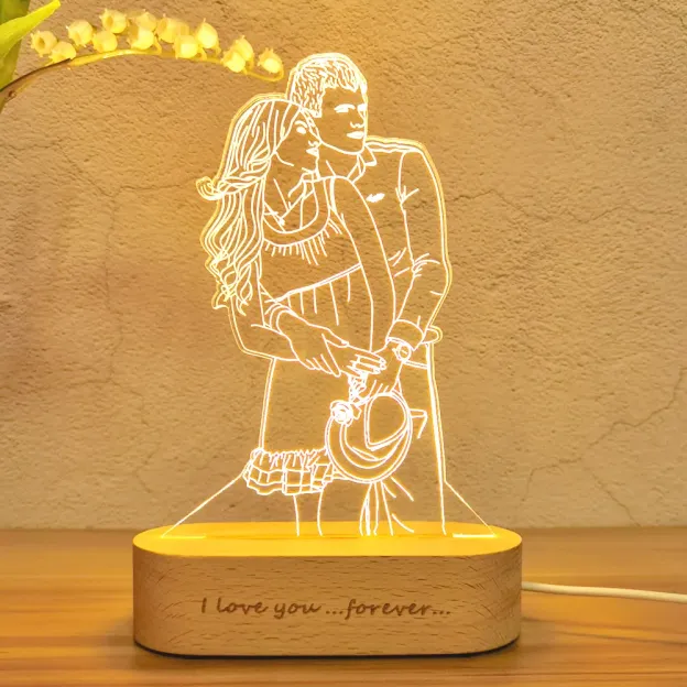 ✨ Lampă foto personalizată cu gravură 3D ✨ Combinația perfectă între artă și tehnologie! Salvează amintiri unice! 🎉