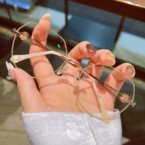 ⏰Promoção de último dia 49% OFF - ÓCULOS PARA PRESBIOPIA ANTI-BLUE LIGHT SEM ARO DIAMANTE FEMININO✨