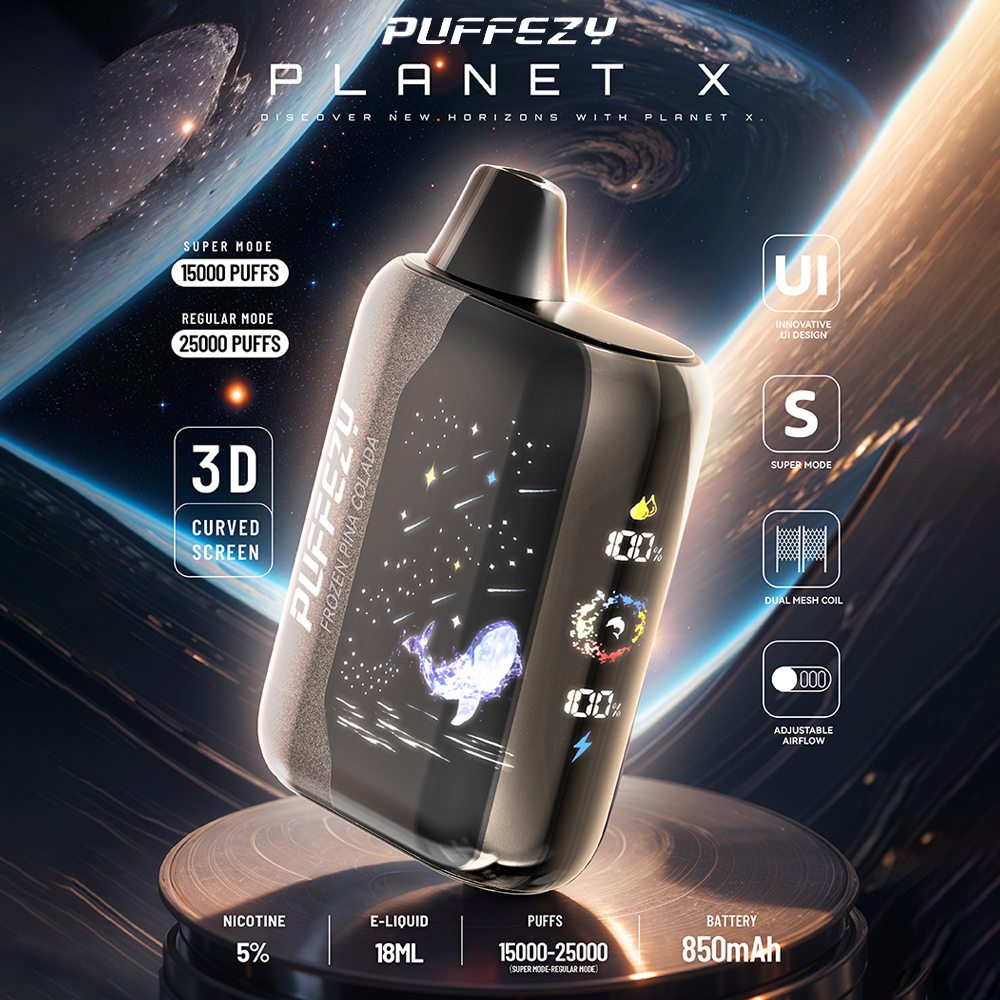 🔥PUFFEZY planet X 25000 PUFFS🎁(Gwieździste niebo w Twojej kieszeni! 🌟)