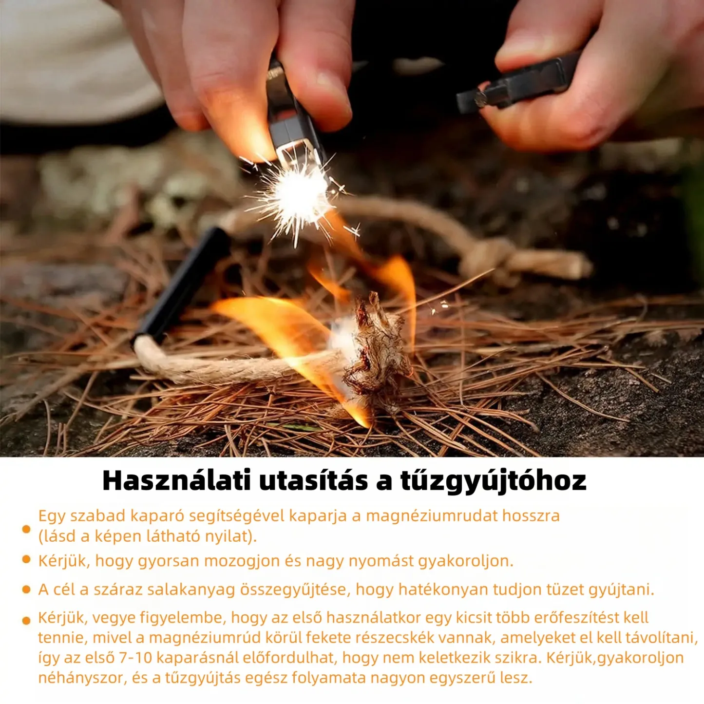 Paracord karkötő - Állítható - Öngyújtó - Erőteljes síp - Kiváló túrázáshoz, kempingezéshez, horgászathoz és vadászathoz