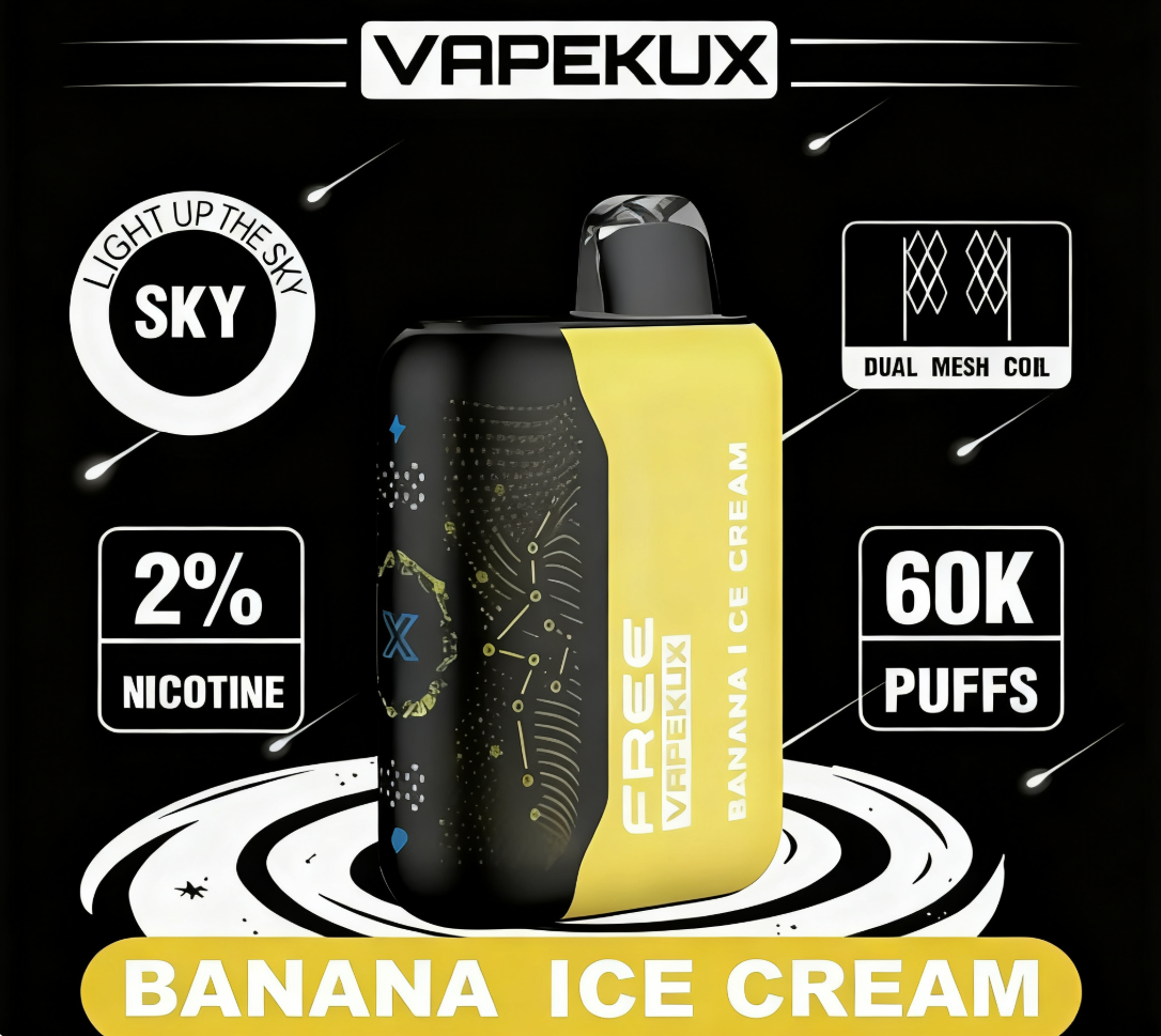 VAPEKUX 60000 Vape – Eldobható E-cigaretta Csillagmintával és 60 000 Slukkkal