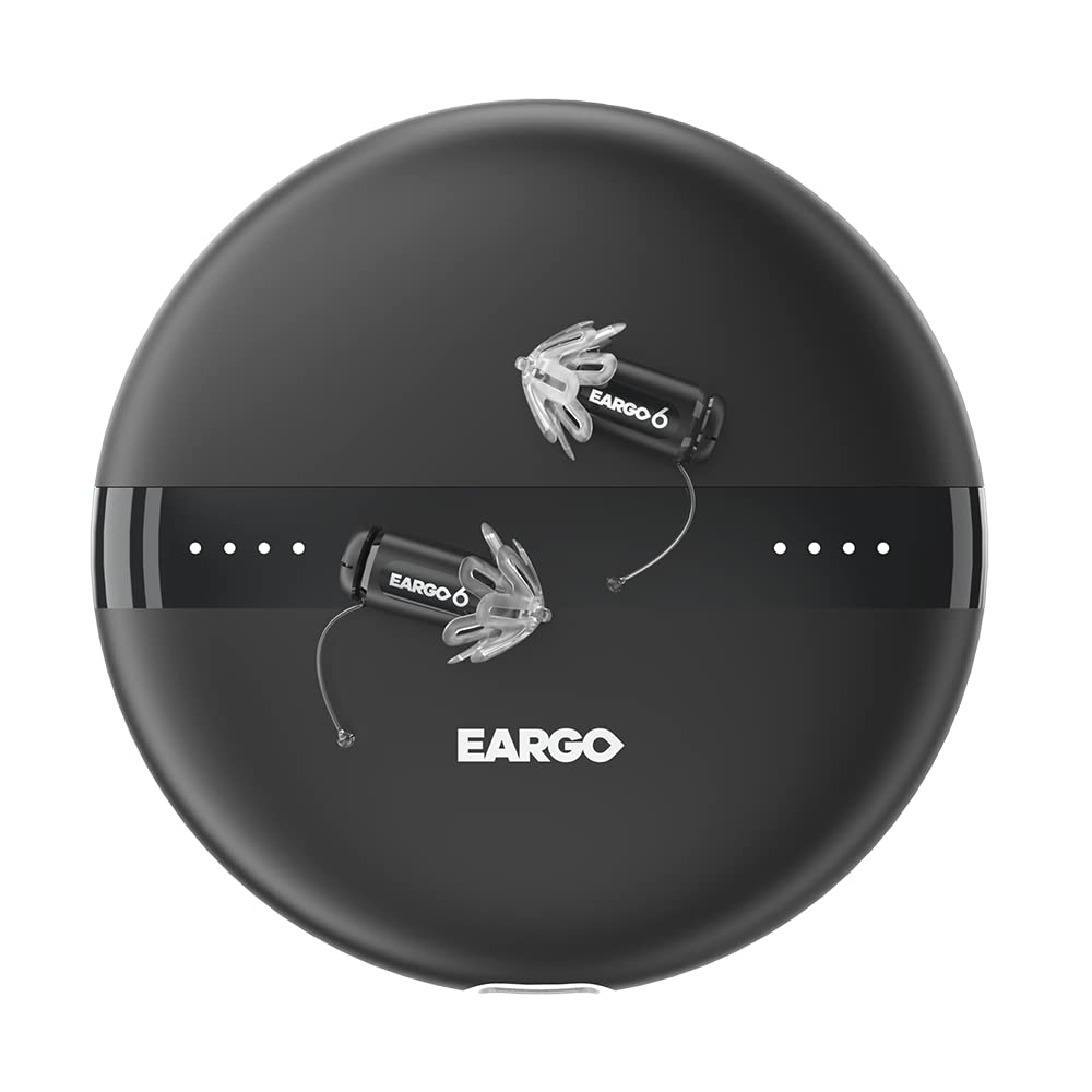  EARGO 6 OTC hallókészülék - szinte láthatatlan CIC, újratölthető, adaptív, az FDA által jóváhagyott.