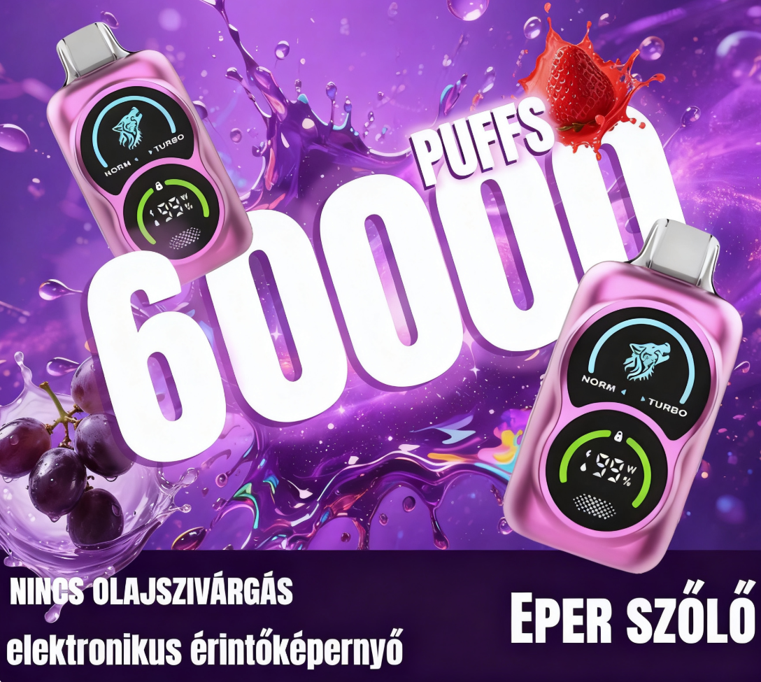 Bug 60000 – nagy teljesítményű vape, akár 60 000 slukkal
