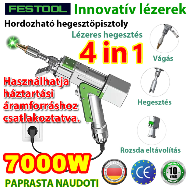 [Négy funkciós lézeres hegesztés] FESTOOL többfunkciós lézerpisztoly, 7000W