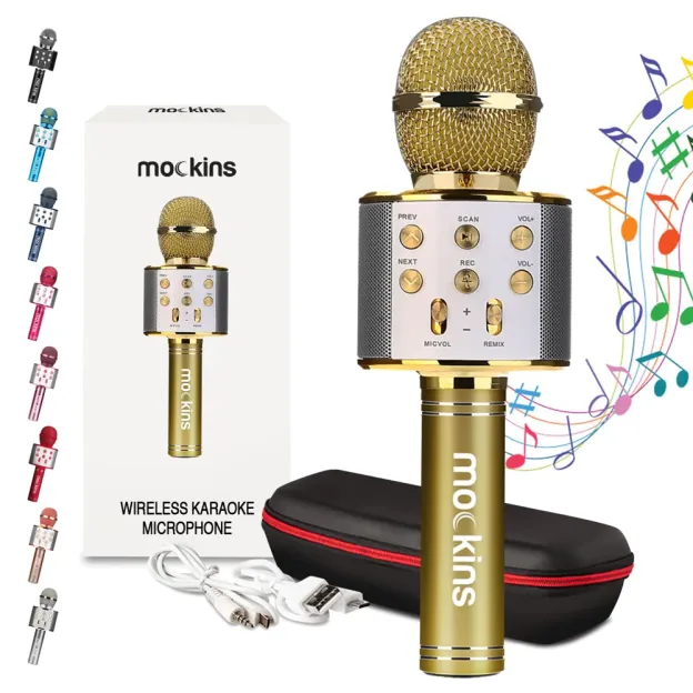 Φορητό μικρόφωνο Karaoke - Μικρόφωνο με ενσωματωμένο ηχείο Bluetooth - Συμβατό με συσκευές IOS και Android