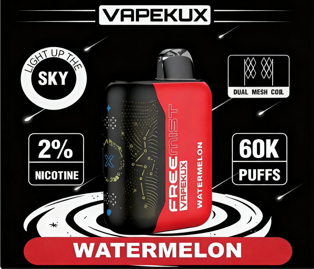 VAPEKUX 60000 Vape – Eldobható E-cigaretta Csillagmintával és 60 000 Slukkkal
