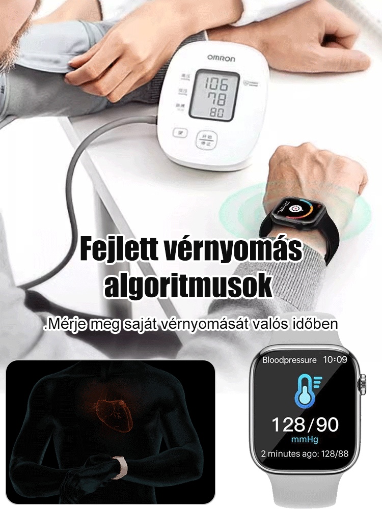Intelligens, nem invazív vércukor- és húgysavmérő óra