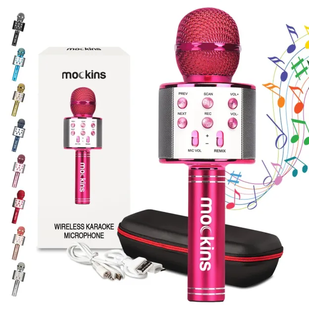 Φορητό μικρόφωνο Karaoke - Μικρόφωνο με ενσωματωμένο ηχείο Bluetooth - Συμβατό με συσκευές IOS και Android