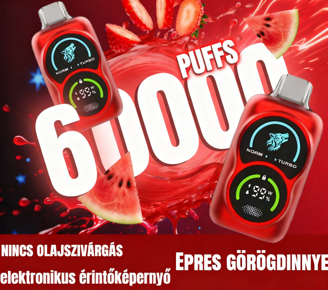Bug 60000 – nagy teljesítményű vape, akár 60 000 slukkal