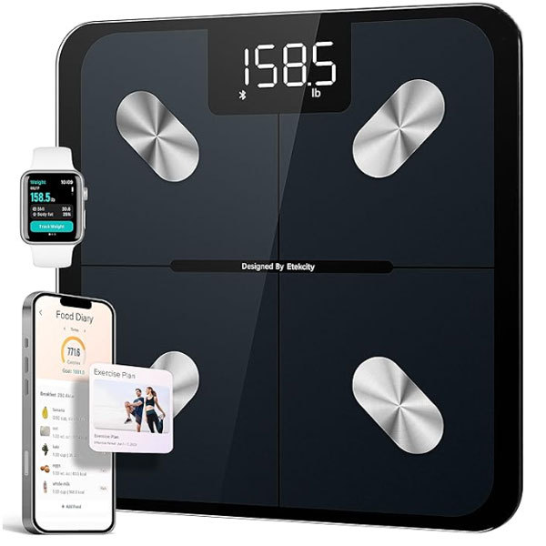 Intelligens súly- és zsírszázalékmérleg, digitális fürdőszobai pontos súlymérő, BMI Muscle emberek számára, Bluetooth elektronikus testösszetétel-figyelő szinkronizálva az alkalmazással