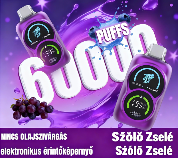 Bug 60000 – nagy teljesítményű vape, akár 60 000 slukkal