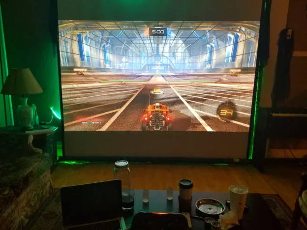 🍿Hordozható mini projektor 24" - 60" nagyképernyős digitális mozi projektor